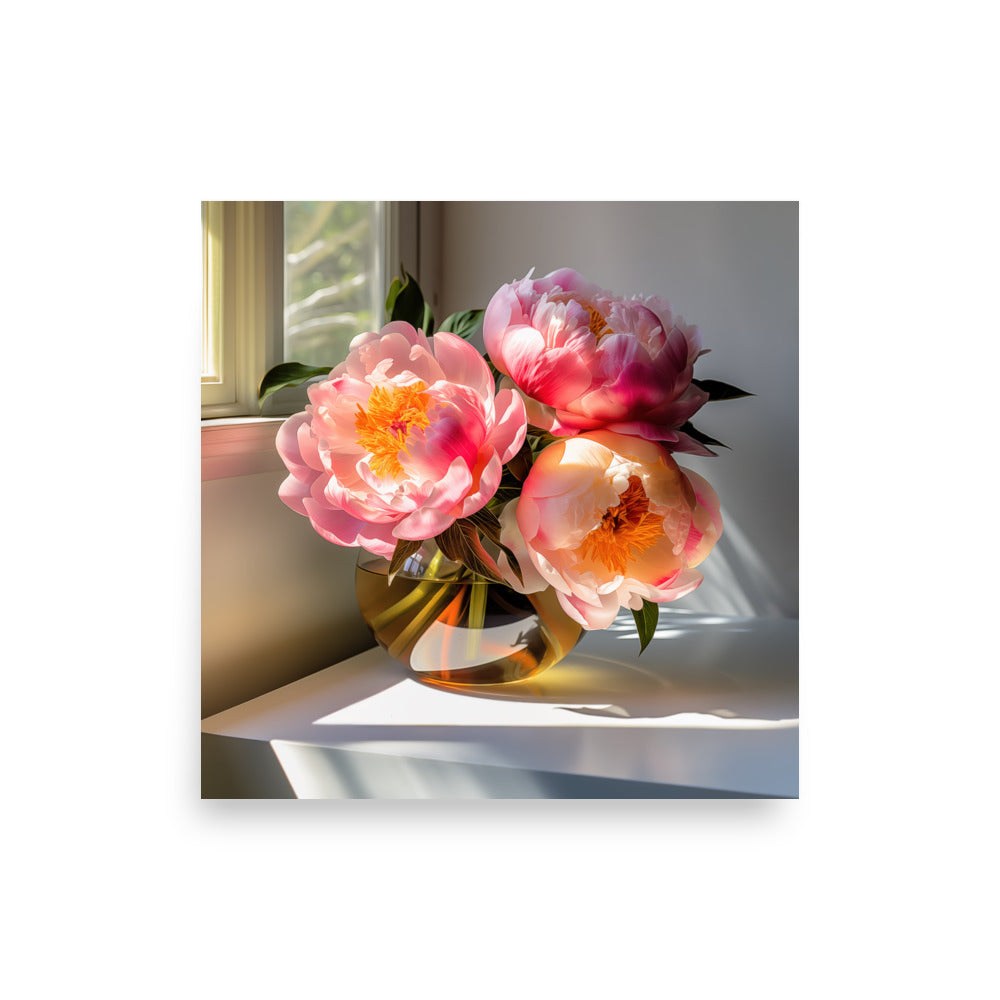 Floral Fantasia Tableau Print #02 (18in x 24in) - Home Decor Wall Art for elegant interiors.