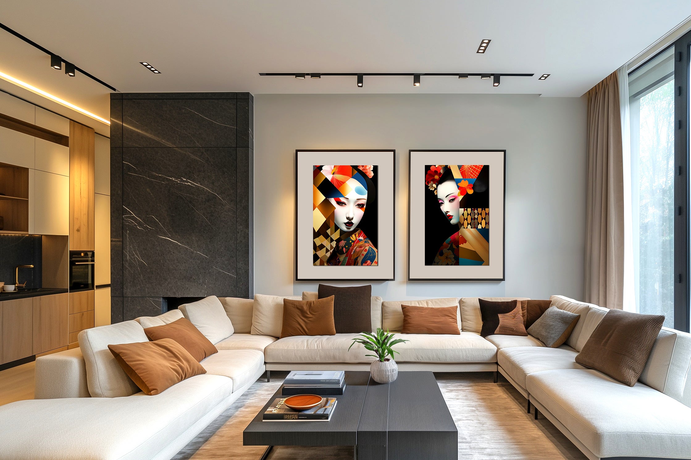Contemporary Geisha Art - Wall Art #02 for Home Decor